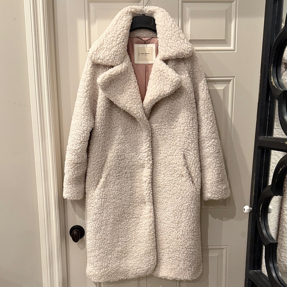 Lucky Brand Cream Teddy Jacket